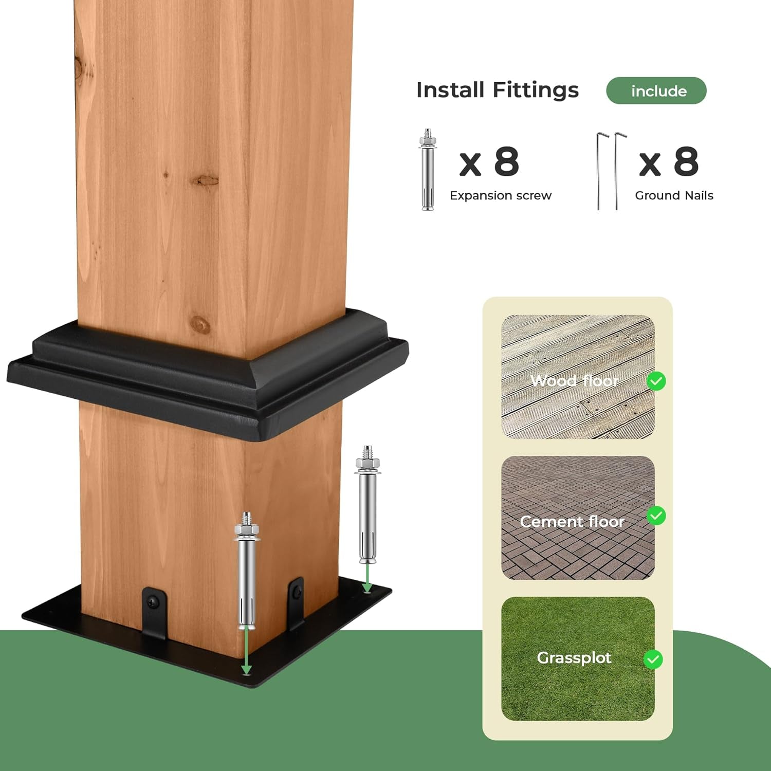 11x13 Wood Gazebo With Durable Outdoor Galvanized Steel Roof Netting